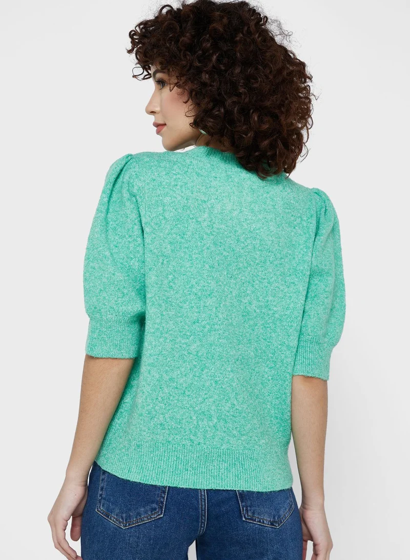 VERO MODA Puff Sleeve Knitted Sweater