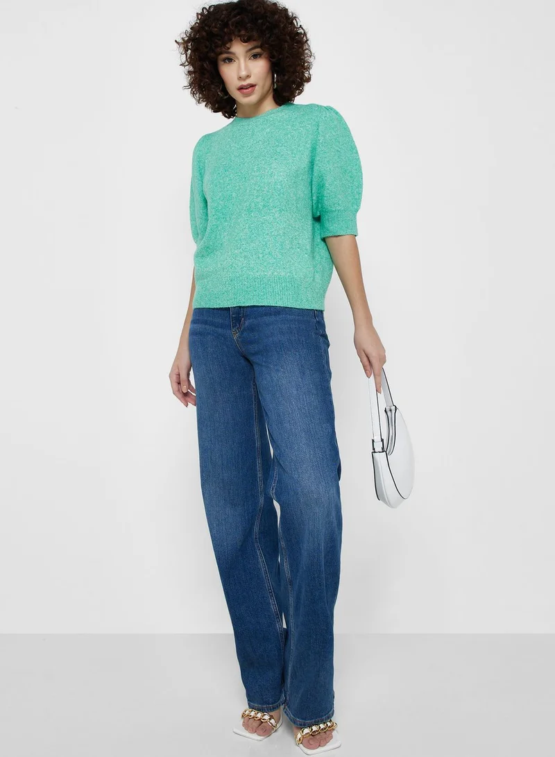VERO MODA Puff Sleeve Knitted Sweater