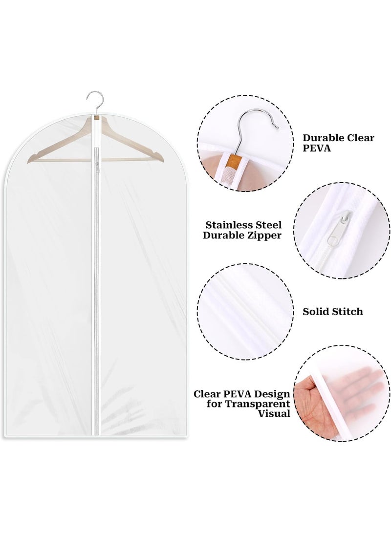 فاييت عبوة من 10 أكياس ملابس معلقة قابلة للتهوية، مزودة بسحاب كامل، مقاومة للغبار والماء، مناسبة للبدلات والفساتين والعباءات والأزياء التنكرية. - Image 2