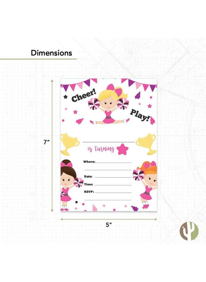 Cheerleading 2 Happy Birthday Invitations Invite Cards (25 Count) With Envelopes Boys Girls Kids Party (25Ct) - pzsku/Z4E76A7B6CDA179B08BBDZ/45/_/1693986326/a06f621e-3212-4b97-97f0-1d83abf7c19b