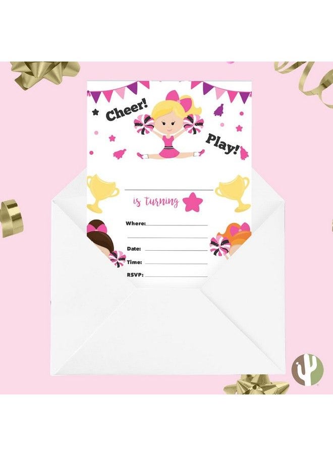 Cheerleading 2 Happy Birthday Invitations Invite Cards (25 Count) With Envelopes Boys Girls Kids Party (25Ct) - pzsku/Z4E76A7B6CDA179B08BBDZ/45/_/1693986329/843e29e1-25cb-4589-bbea-10cdbcdd1e1b