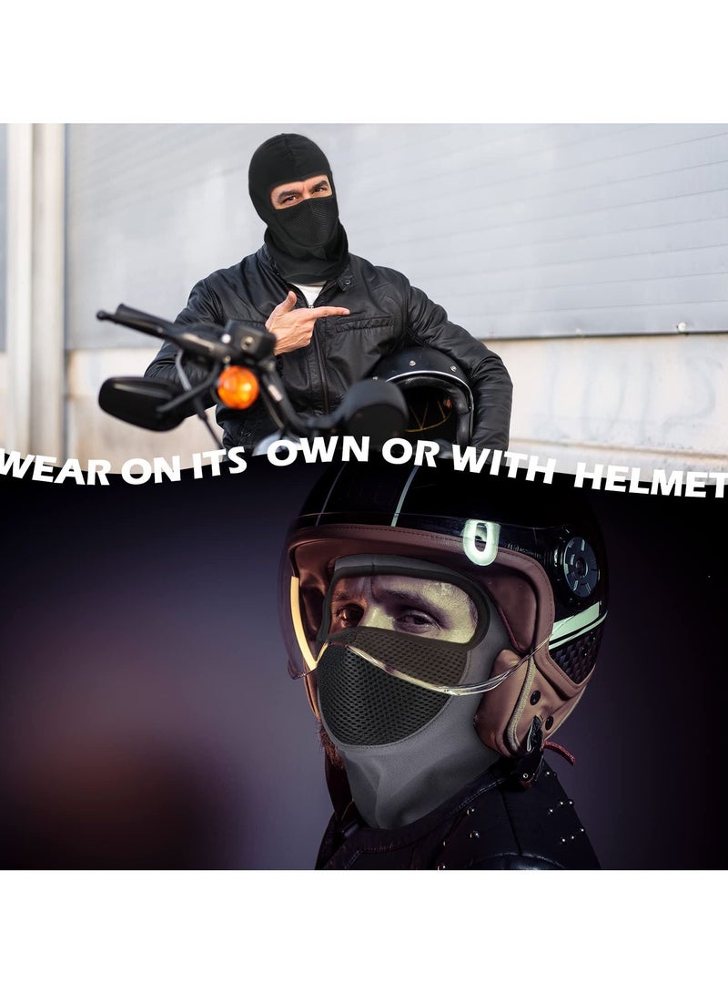 SYOSI 2 Pcs Balaclava Masks, Thicken Fleece Mask Winter Thermal Windproof Mask For Outdoor Skiing Cycling Snowboarding Full Cover Mask For Unisex (Black, Gray) - Image 5