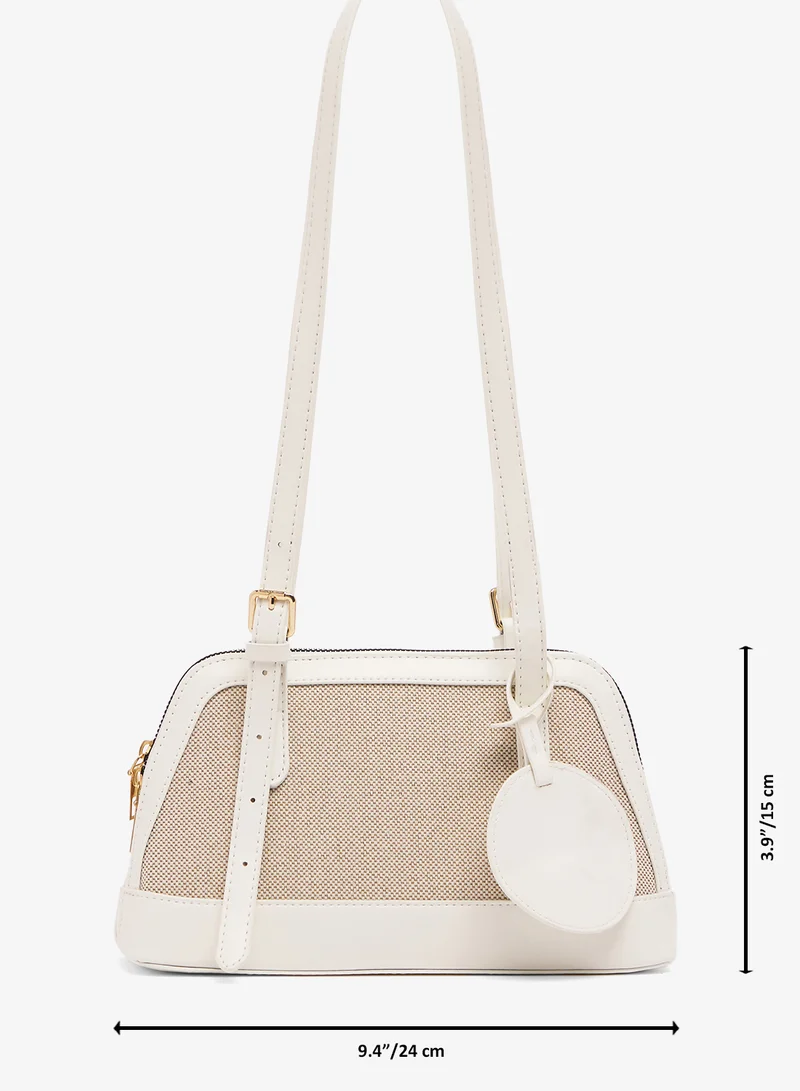ELLA Textured Bag With Circle tag