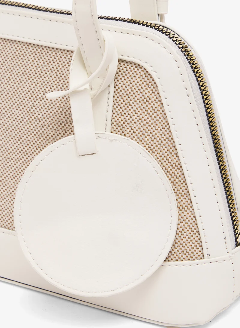 ELLA Textured Bag With Circle tag