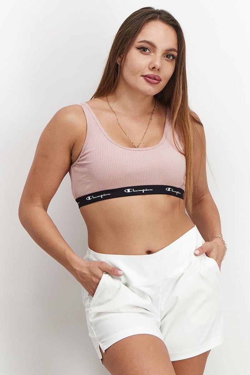 Champion Women Non Padded Sports Bra, Old Rose - Image 1