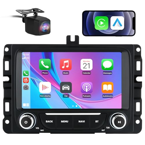 Junsun 5G WiFi Car Radio Stereo for Dodge RAM 2013-2019 1500/2500/3500,7 inch Touch Screen Head Unit with Carplay/Android Auto SWC GPS WiFi Bluetooth FM RDS AM DSP SWC Backup Camera - Image 1