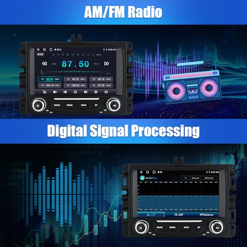 Junsun 5G WiFi Car Radio Stereo for Dodge RAM 2013-2019 1500/2500/3500,7 inch Touch Screen Head Unit with Carplay/Android Auto SWC GPS WiFi Bluetooth FM RDS AM DSP SWC Backup Camera - Image 4