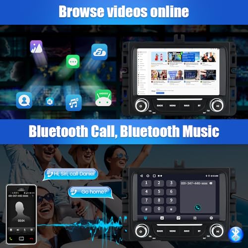 Junsun 5G WiFi Car Radio Stereo for Dodge RAM 2013-2019 1500/2500/3500,7 inch Touch Screen Head Unit with Carplay/Android Auto SWC GPS WiFi Bluetooth FM RDS AM DSP SWC Backup Camera - Image 3