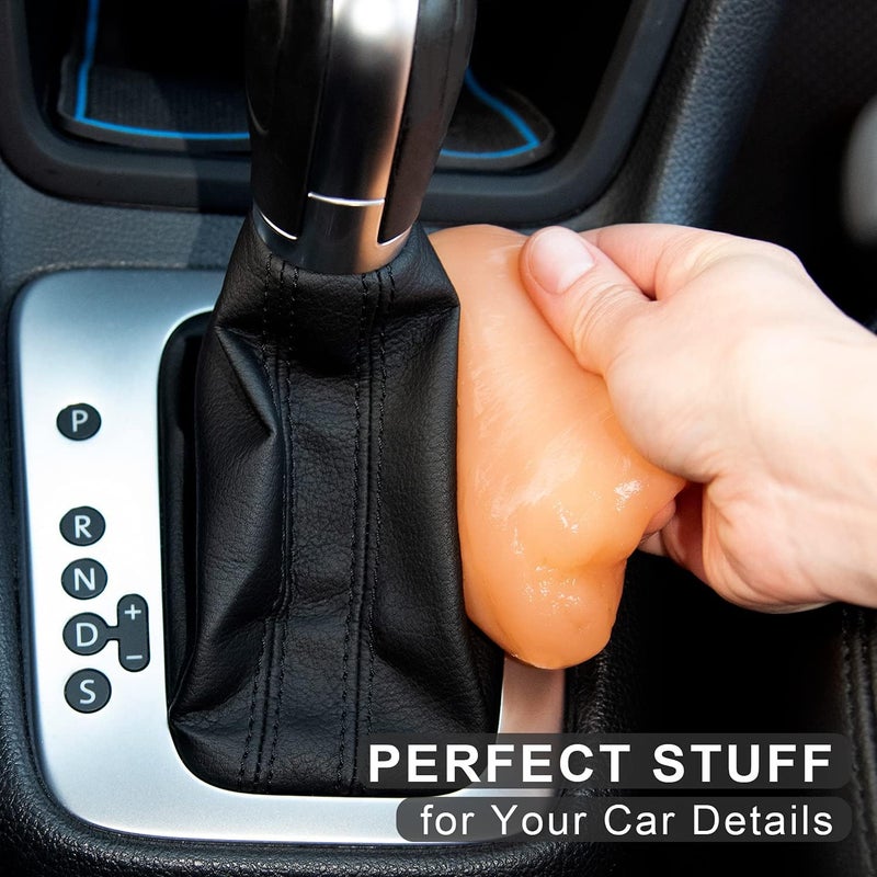 TICARVE Car Cleaning Gel Car Putty Car Cleaning Putty Auto Tools for Car Interior Cleaner Cleaning Kits Automotive Car Cleaner Blue Orange (2Pack) - Image 3