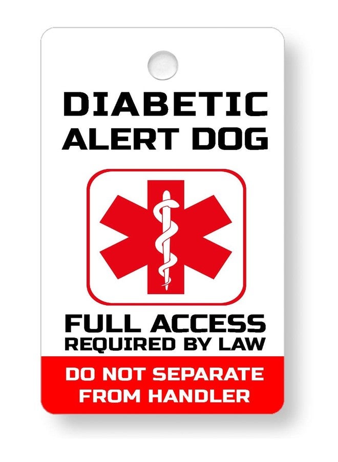 Just 4 Paws PVC Diabetic Alert Service Dog Key or Collar Tag for ADA Diabetic Alert Service Dog (Diabetic Alert DA21) - Image 1