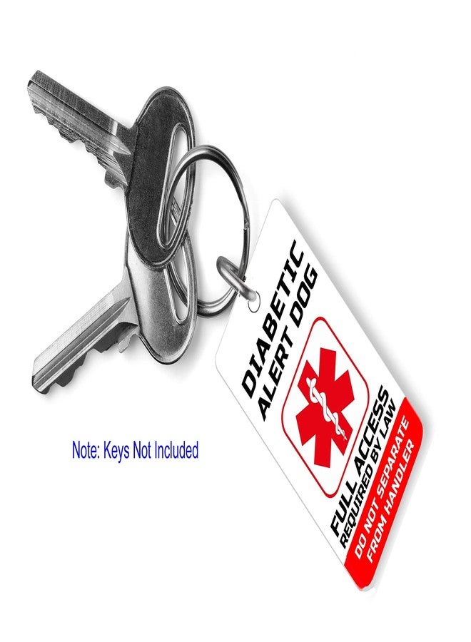 Just 4 Paws PVC Diabetic Alert Service Dog Key or Collar Tag for ADA Diabetic Alert Service Dog (Diabetic Alert DA21) - Image 3