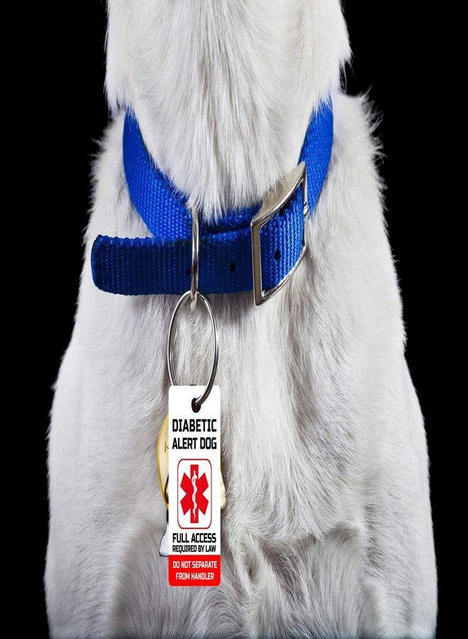 Just 4 Paws PVC Diabetic Alert Service Dog Key or Collar Tag for ADA Diabetic Alert Service Dog (Diabetic Alert DA21) - Image 4