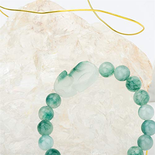 ZenBless Jade Bracelet For Women Men Lucky Charm 10mm Bead Bracelet with Pi Xiu/Pi Yao Attract Wealth and Good Luck Dark Green - Image 5