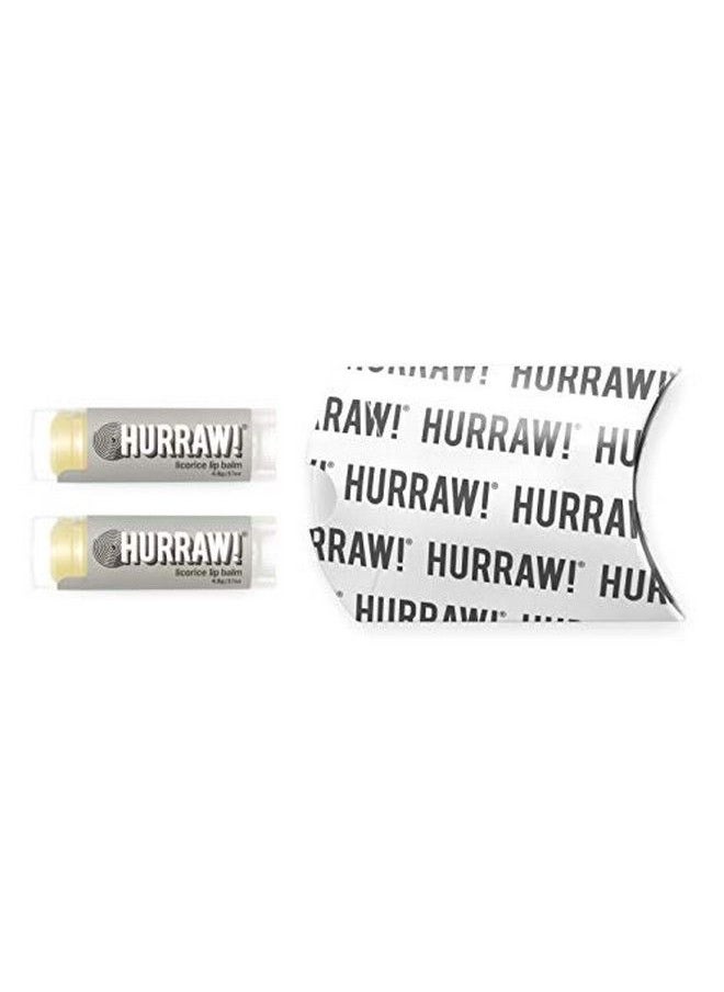 Hurraw! Licorice Lip Balm 2 Pack: Organic Certified Vegan Cruelty And Gluten Free. Nongmo 100% Natural Ingredients. Bee Shea Soy And Palm Free. Made In Usa  - Image 2