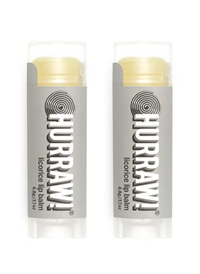 Hurraw! Licorice Lip Balm 2 Pack: Organic Certified Vegan Cruelty And Gluten Free. Nongmo 100% Natural Ingredients. Bee Shea Soy And Palm Free. Made In Usa  - Image 1