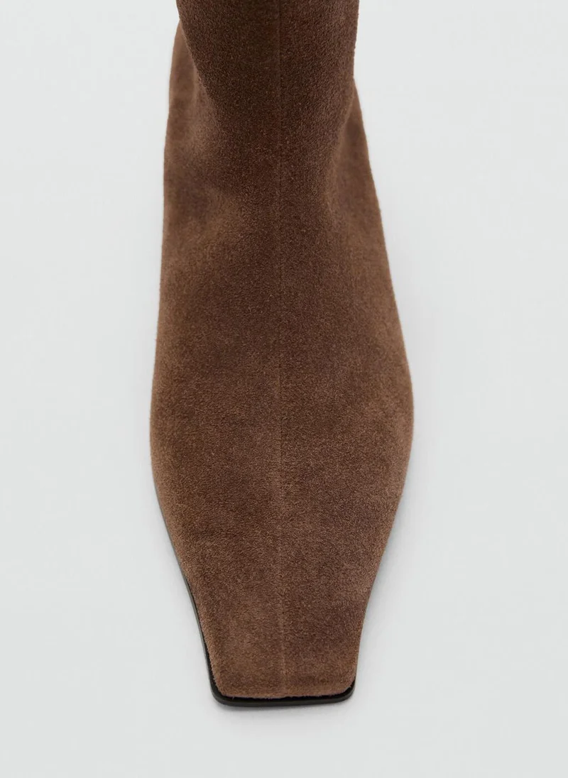 MANGO Suede leather ankle boots