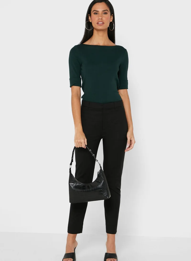 Lauren Ralph Lauren Judy Knitted Crew Neck T-Shirt