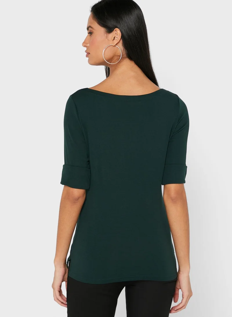 Lauren Ralph Lauren Judy Knitted Crew Neck T-Shirt