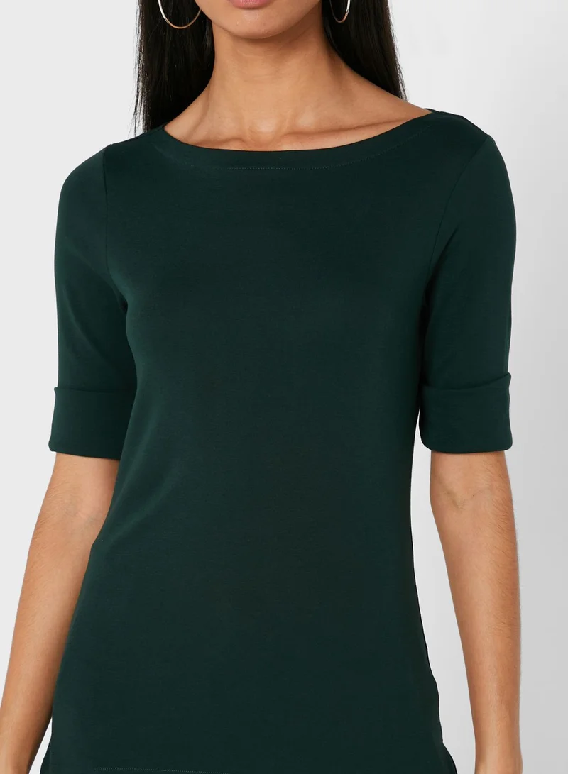 Lauren Ralph Lauren Judy Knitted Crew Neck T-Shirt