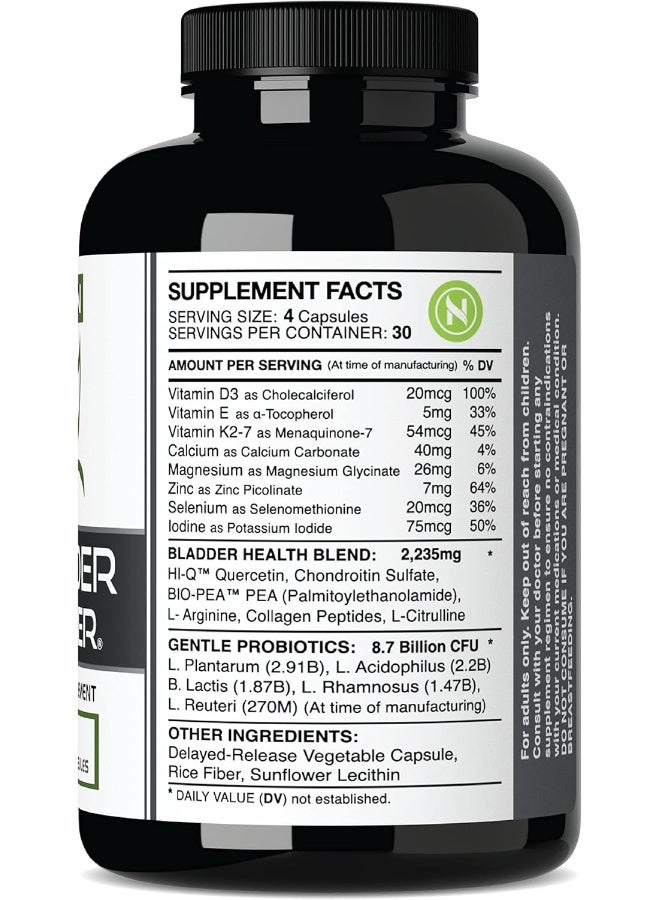 BLADDER BUILDER 120 Capsules | For Recurring Bladder Discomfort and Urinary Tract Health | Made in the USA - Image 5