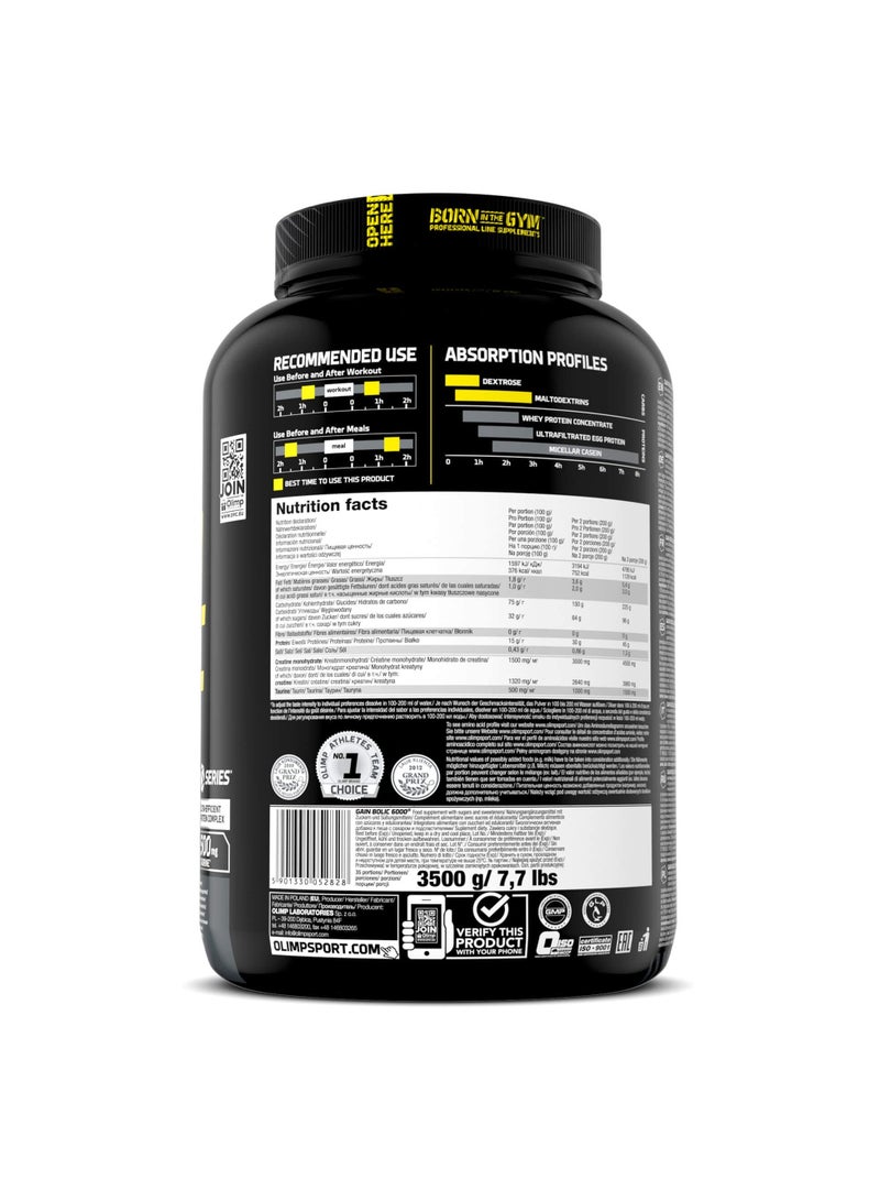 Olimp Gain Bolic 6000, Extreme Hardgainer Formula, Chocolate Dream Flavour, 3500g - Image 2