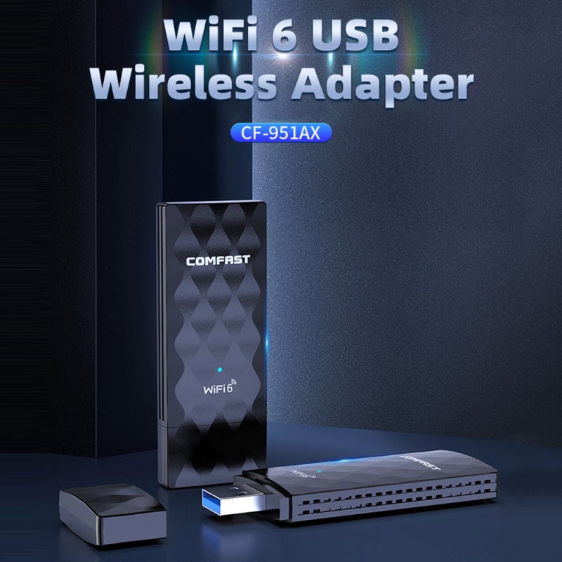 بطاقة شبكة لاسلكية USB: 1800 ميجابت في الثانية نطاق مزدوج 2.4 جيجاهرتز + 5.8 جيجاهرتز - محول واي فاي تأخير منخفض واجهة USB3.0 للمكتب المنزلي والألعاب - Image 4