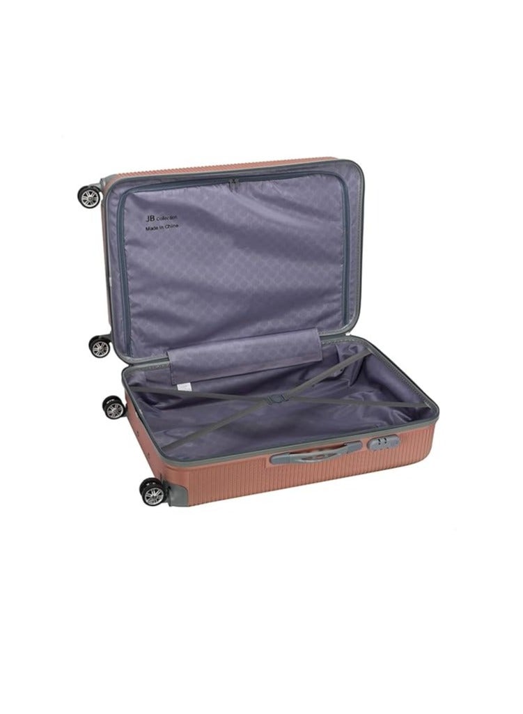JP 28-Inch Trolley Luggage – ABS Hard Shell, Lightweight Spinner Suitcase – Rose Gold - Image 4