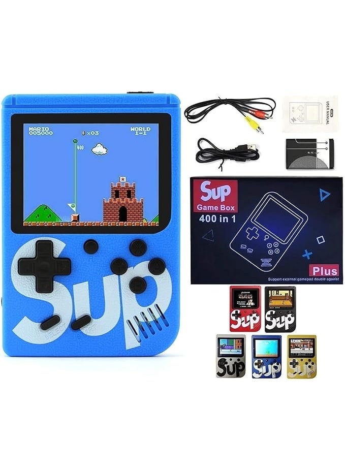 AWH SUP Game Box Plus 400 in 1 Retro Games UPGRADED VERSION mini Portable Console Handheld Gift By PRIME TECH ™ (Blue) - Image 1