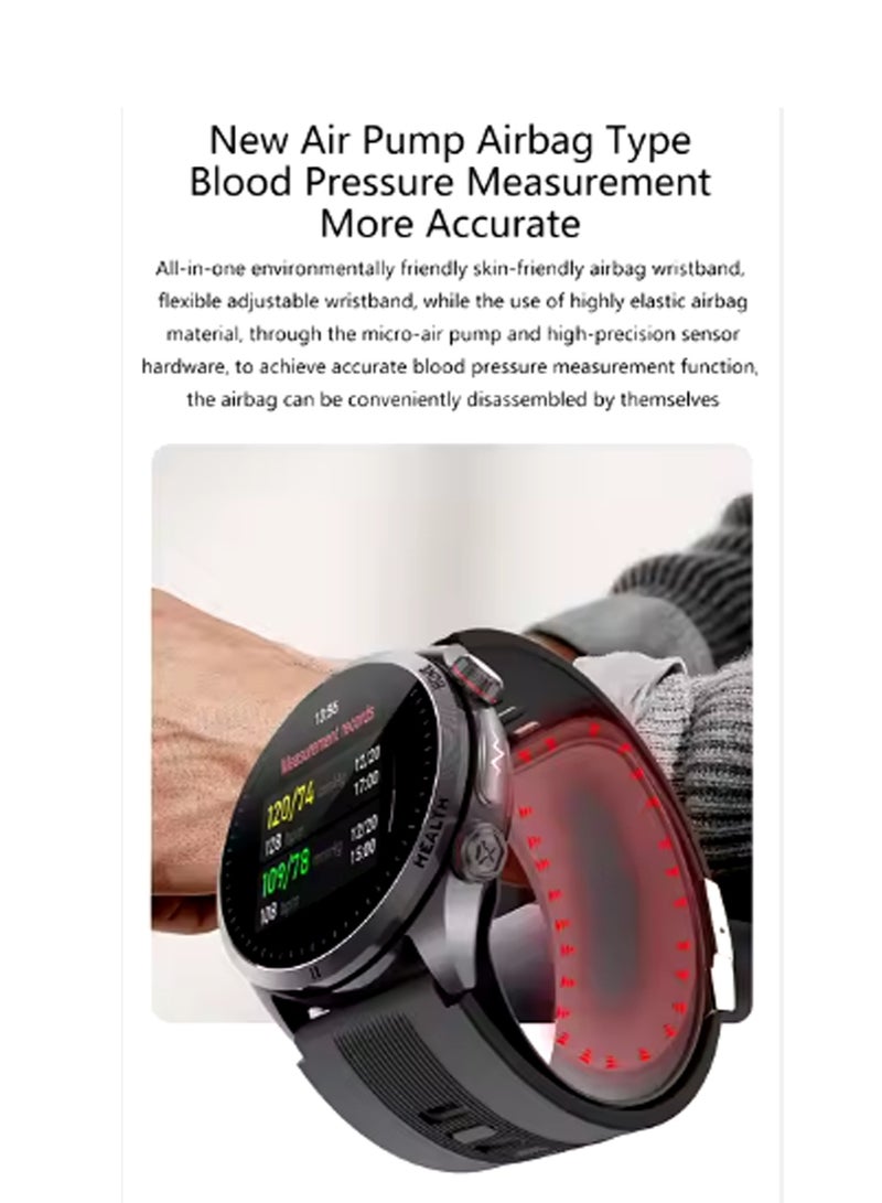 2024 New S26 Smart Watch Air Pump + Air Bag Blood Pressure 1.43 Inch AMOLED Blood Oxygen Blood Sugar Body Temperature - Image 2