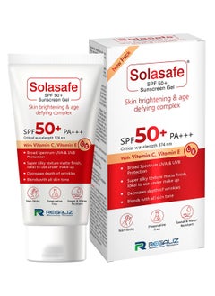 REGALIZ Solasafe SPF 50+ Silicone Sunscreen, Skin Brightening And Age Defying Antioxidant Complex (50G)