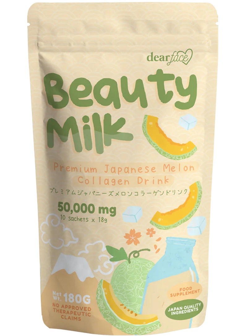 dear face Beauty Milk Premium Japanese Melon Collagen Drink  - Image 1