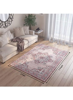 Status Contract Status Contract Polyester 3D Printed Perfect Rugs for Living Area | Rug and for Bedroom |Rug and for Ining Table Rug Floor with Anti Slip Backing (3 X 5, Maroon), Rectangular  - Image 2