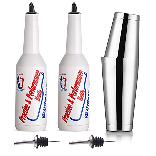 زجاجة فلير - مجموعة فلير نادل مكونة من 5 قطع، 2 زجاجة فلير، 1 زجاجة بوسطن شيكر للتمرين والأداء - Flkt0004 (مجموعة 5 قطع)