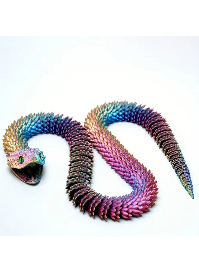 RYB Color 3D Printed Snake Statue Flexible Jointed Animal Decor for Home Office Gift - Image 2
