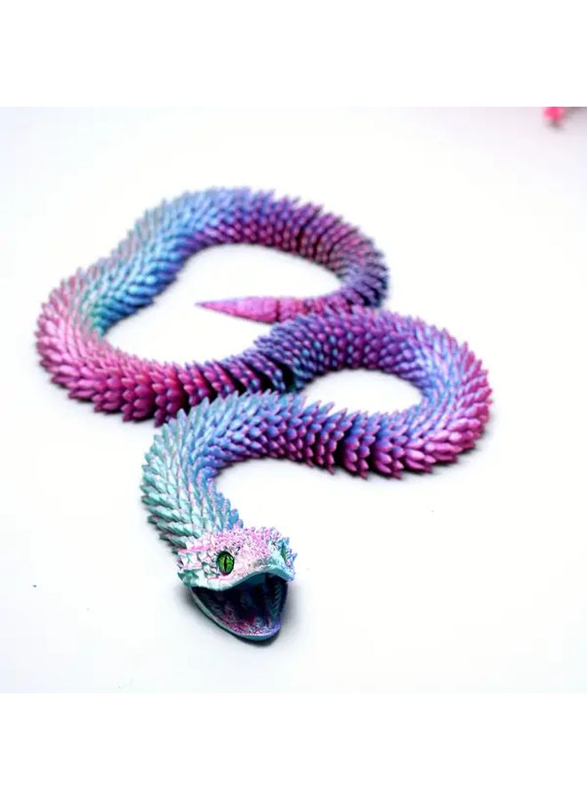RYB Color 3D Printed Snake Statue Flexible Jointed Animal Decor for Home Office Gift - Image 1