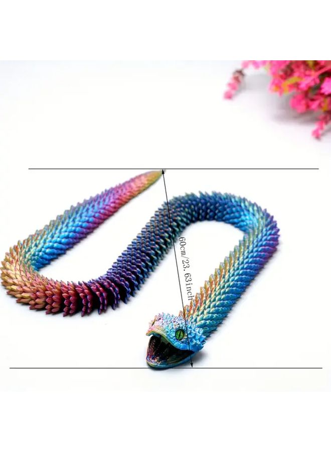 RYB Color 3D Printed Snake Statue Flexible Jointed Animal Decor for Home Office Gift - Image 3