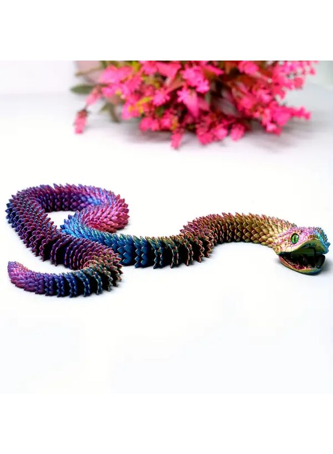 RYB Color 3D Printed Snake Statue Flexible Jointed Animal Decor for Home Office Gift - Image 4