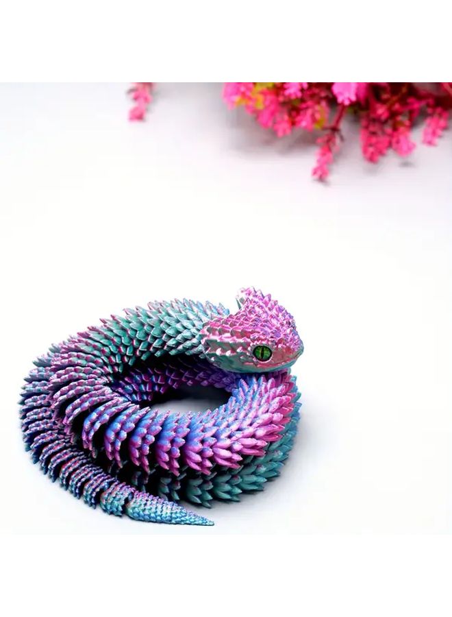 RYB Color 3D Printed Snake Statue Flexible Jointed Animal Decor for Home Office Gift - Image 5