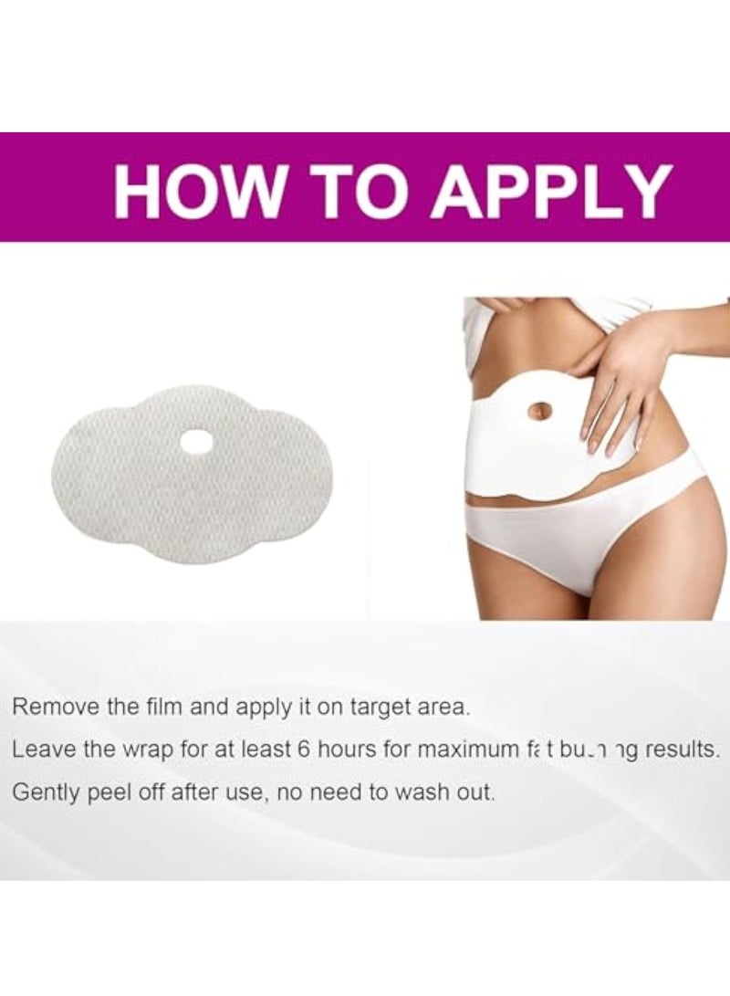 KASTWAVE 2Pcs Belly Patch, Navel Sticker, Natural Belly Sticker, Breathable Patches, Sweatproof Patches, Waterproof Stickers, Belly Wing Works for Toning Contouring Firming, Abdomen Belly Pads, for Women Men - Image 5