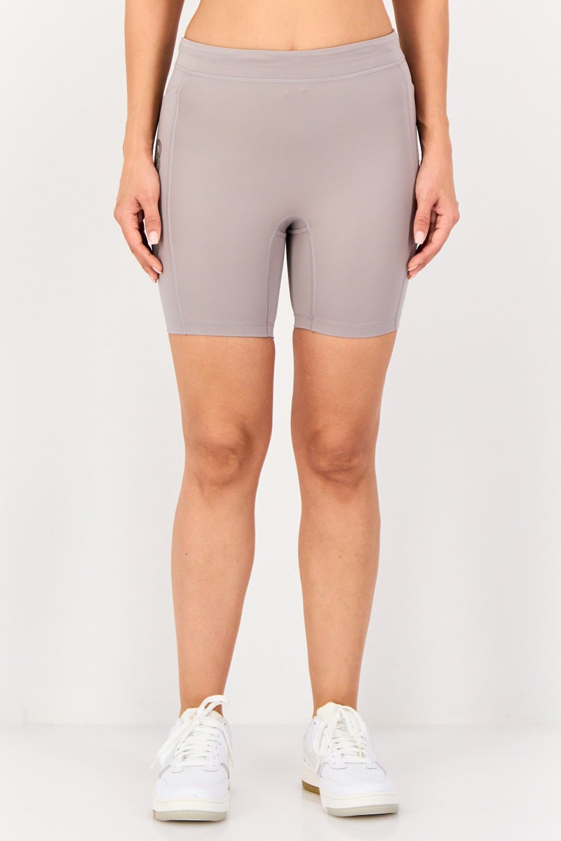 UNDER ARMOUR Women Fitted Fit Running Shorts, Grey - Image 1