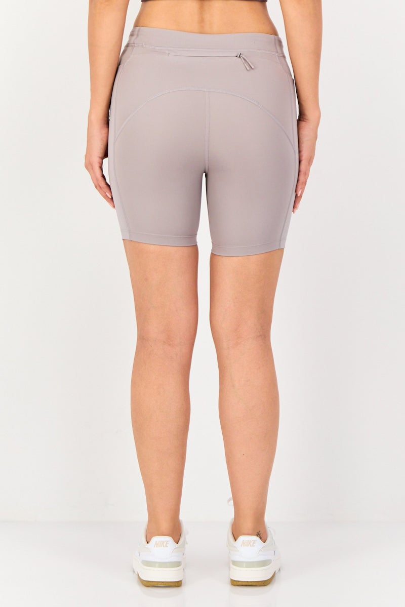 UNDER ARMOUR شورتات جري ضيقة للنساء، رمادي - Image 4
