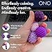 ONO Signets Silicone Magnetic Balls with Textured Dimples Bumps and Waves Fun to Play with Fidget Toy for Adults Help Relieve Stress Anxiety Tension Lavender Set of 8 - Image 4
