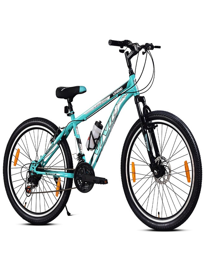 Vivid Legend 26 Inch Bike || 21 Speed || Front  Suspension & Disc & V Brake || For Men || Aqua Blue Color || Frame Size-18 Inch  - Image 1