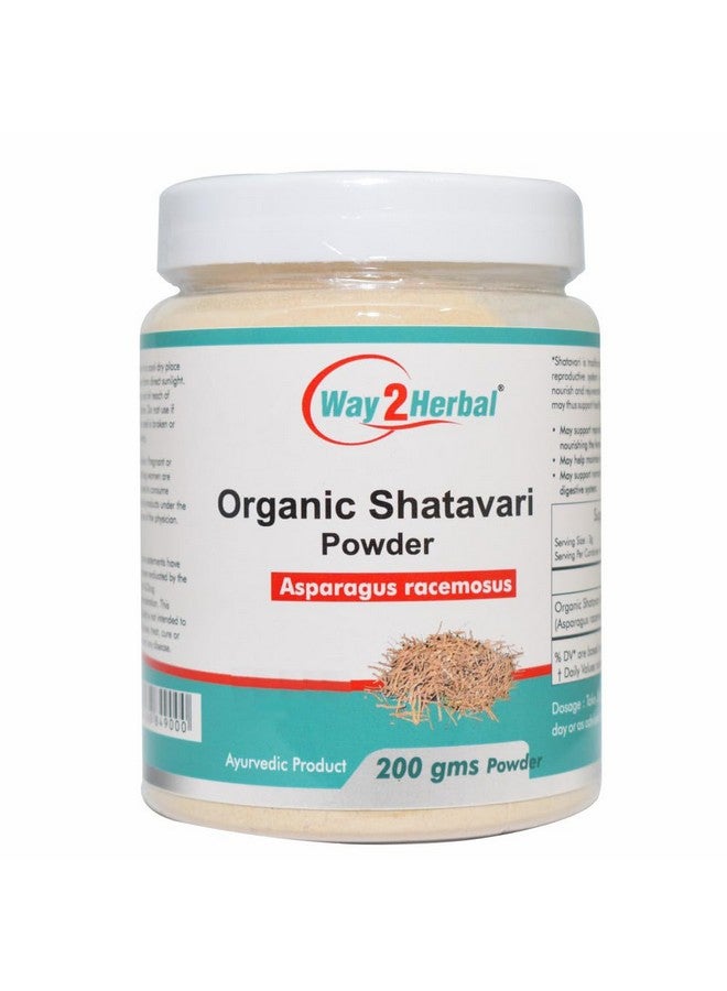Way2Herbal مسحوق شاتافاري العضوي من واي2هيربال (200 جرام عبوة واحدة) - Image 1