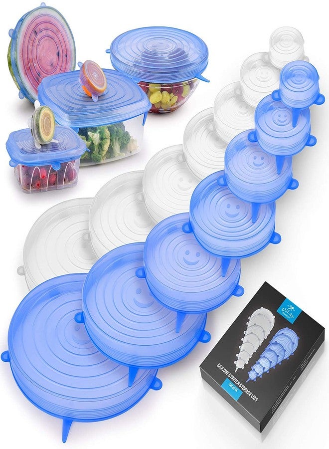 EXPORTTANZA Elastic Silicone Lids, Reusable Plastic Wrap, Alternative for Storage Pails and Containers, Set of 6 Different Sizes, to Keep Food Fresh - Image 5