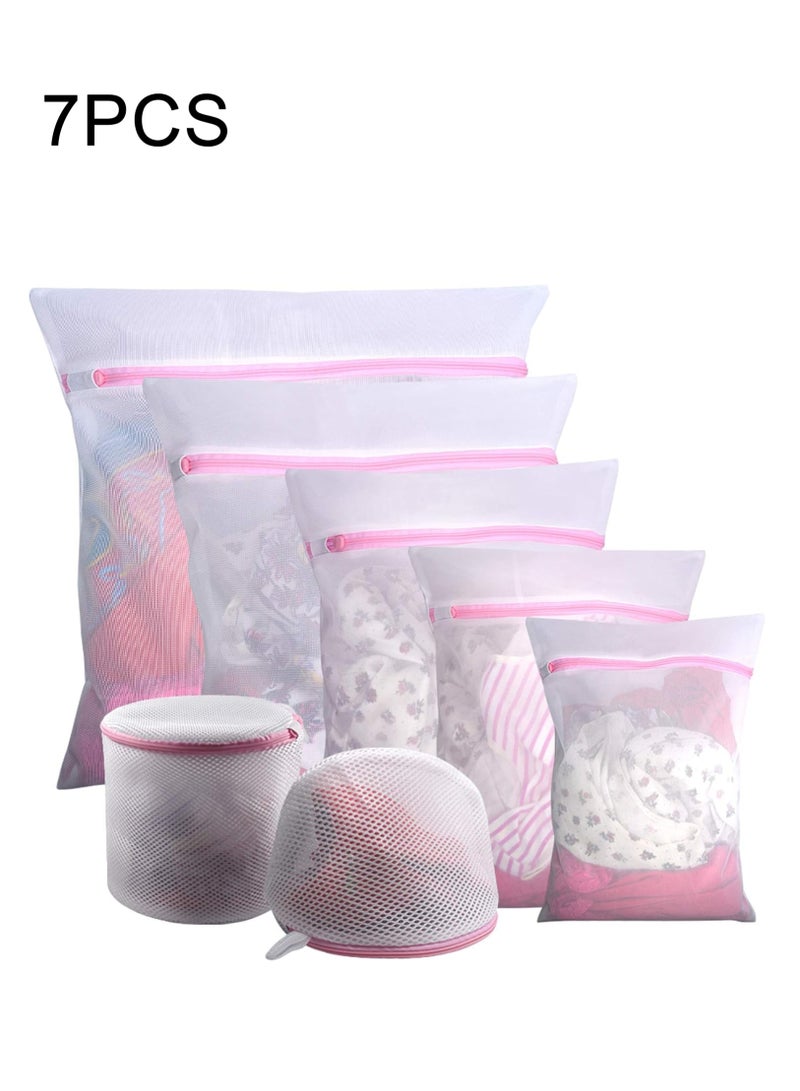 7Pcs Mesh Laundry Bags for Delicates with Premium Zipper, Travel Storage Organize Bag, Clothing Washing Bags for Laundry, Blouse, Bra, Hosiery, Stocking, Underwear, Lingerie - Image 1