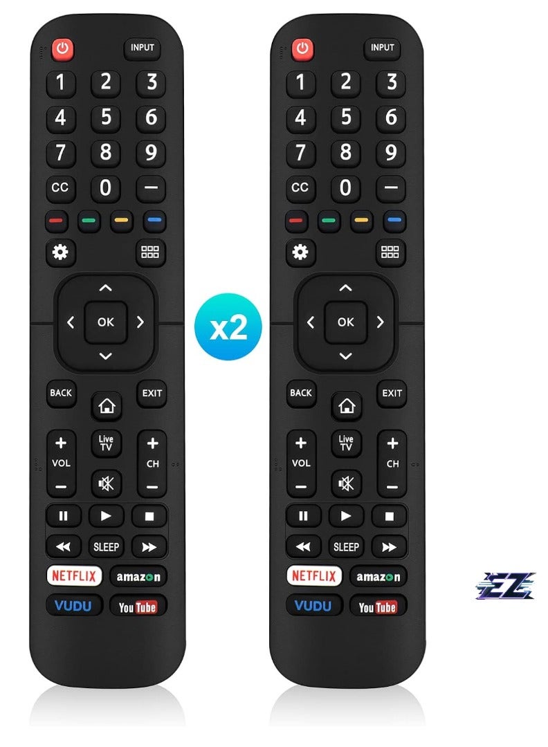 ELTRAZONE 2PCS EN2A27 Replacement Remote Control for Hisense 4K LED LCD UHD Smart TVs - Compatible with EN2A127H, EN2A27HT, EN2AN27H, EN2AS27H, EN2B27, EN2C27, EN2D27, EN2G27, EN33922A, EN33924HS, EN33925A – Includes Battery - Image 2