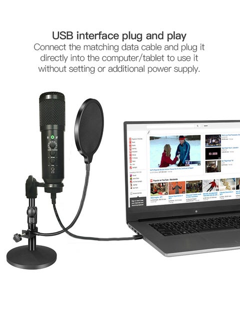 Sharpdo Reverb Volume Adjustable Voice, Changing Design Microphone, Plug And Play USB Microphone, For Live Streaming&Gaming, With Blowout Net