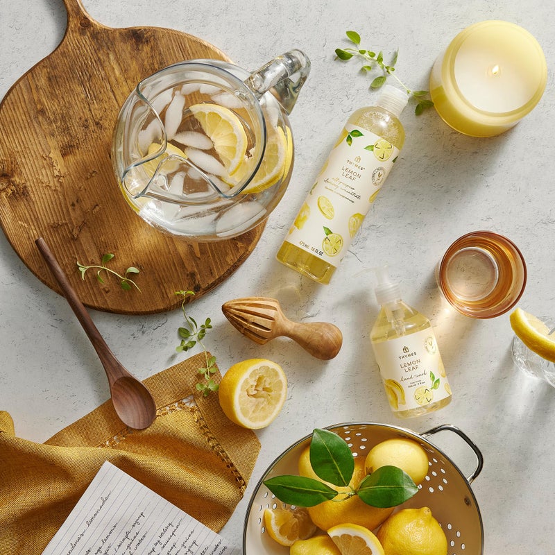 Thymes Hand Wash - Moisturizing Hand Soap Dispenser with Pump - Skin Care - Hydrating Liquid Soap Scented with Notes of Dewy Leaves, Lily of the Valley, Lemon Verbena, & Bergamot (Lemon Leaf, 9 fl oz) - Image 4