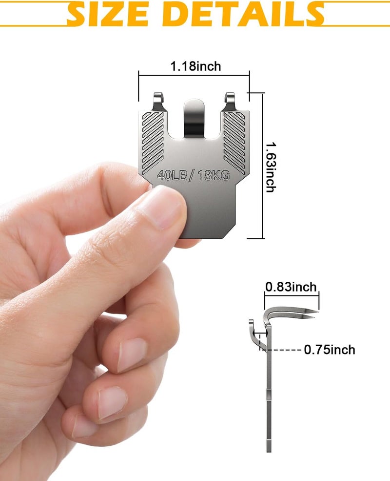 (ApeBest) 40Pcs Claw Picture Hangers for Drywall: Wall Picture Hanging Hooks No Damage - Heavy Duty Picture Frame Hooks Kit - Picture Hangers for Large Art Picture Photo Poster Painting Mirror Decor - Image 2